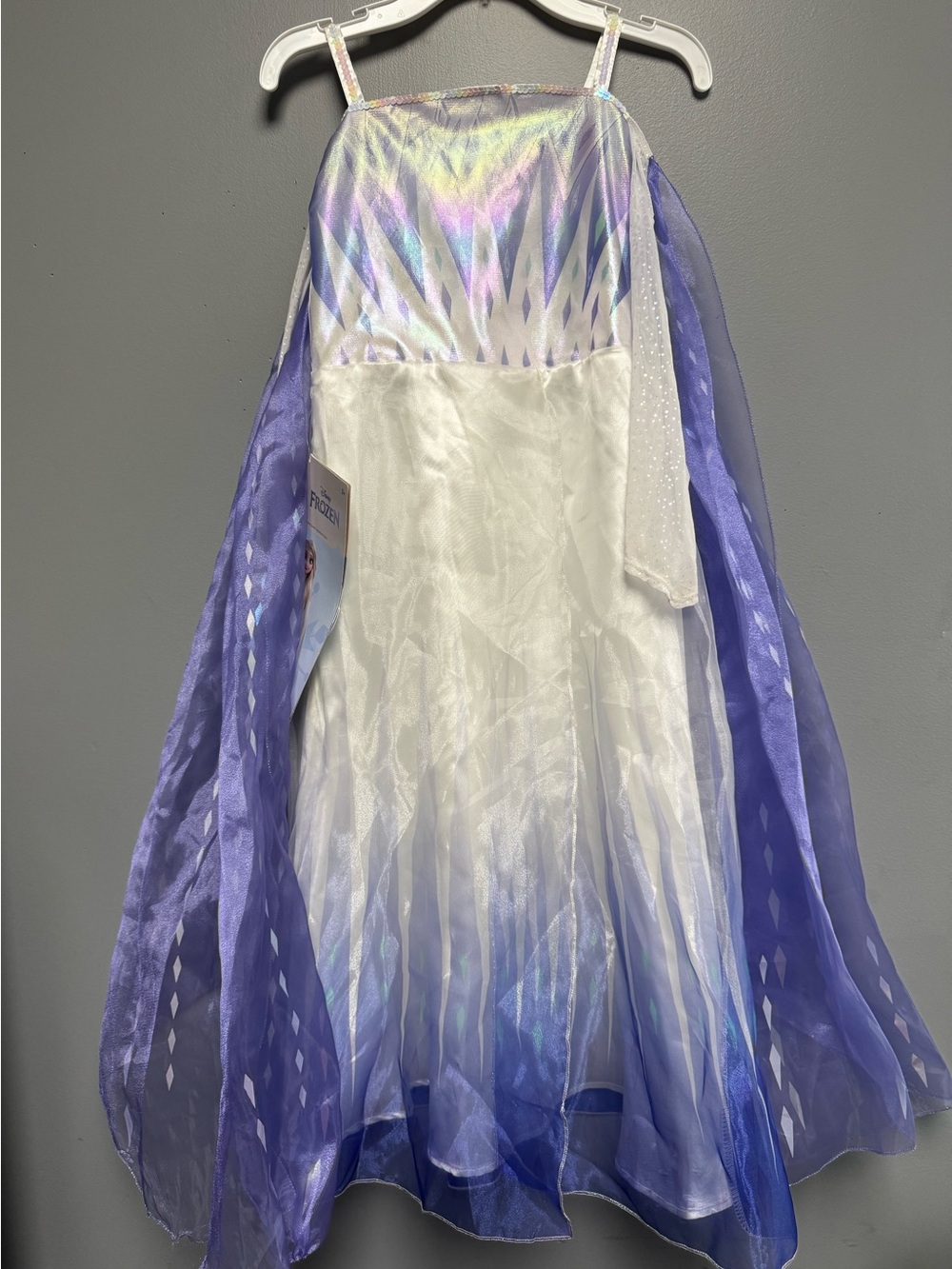Elsa the snow queen Iridescent White and Purple Princess Dress Costume 8-10